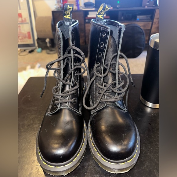 Dr. Martens Doc’s Originals Boots 1460 W Lace Up SMOOTH LEATHER Black SZ US L 9 - Picture 2 of 7